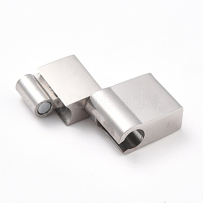 Tarnish Resistant 316 Surgical Stainless Steel Magnetic Clasps with Glue-in Ends LS-STAS-M297-03A-P-1