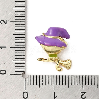 Halloween Brass Enamel European Beads X1-KK-A203-04A-G-1