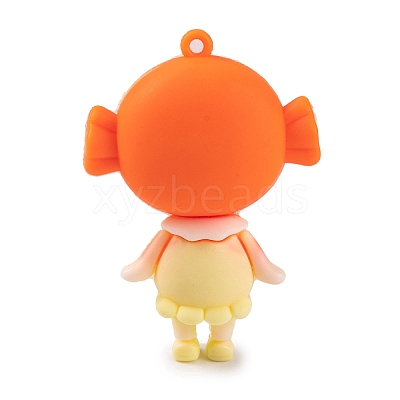Girl Doll PVC Plastic Pendants KY-S172-12B-1