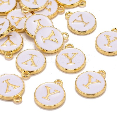 Golden Plated Alloy Charms LS-X-ENAM-S118-01Y-1