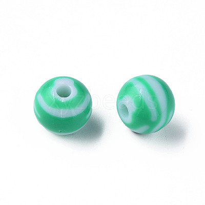 Opaque Striped Acrylic Beads LS-MACR-S373-27A-07-1