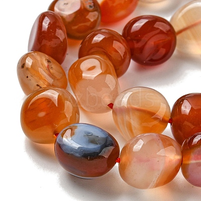 Natural Brazil Red Agate Beads Strands G-L599-A01-02-1