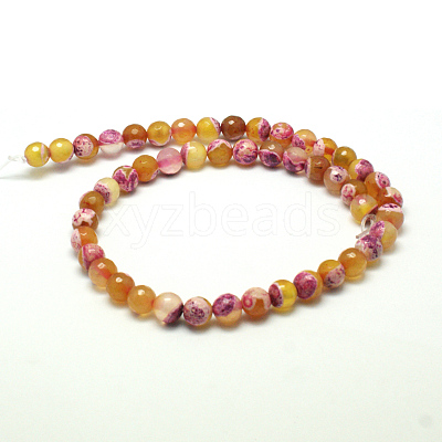 Natural Fire Crackle Agate Bead Strands G-K166-06F-8mm-05-1