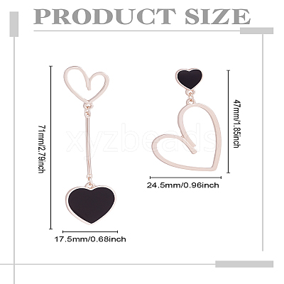 1 Pair Alloy Dangle Stud Earrings EJEW-LP0003-54RG-02-1