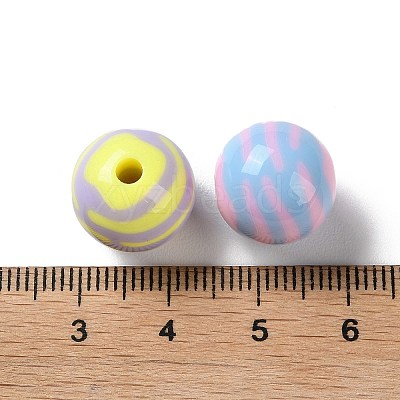 Two Tone Opaque Acrylic Beads X-SACR-I005-07A-1