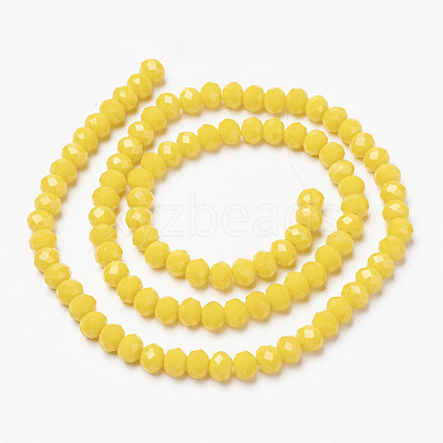 Opaque Solid Color Glass Beads Strands X1-EGLA-A034-P8mm-D04-1