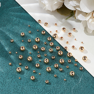 75Pcs 5 Styles Rack Plating Brass Spacer Beads KK-LP0001-07G-1