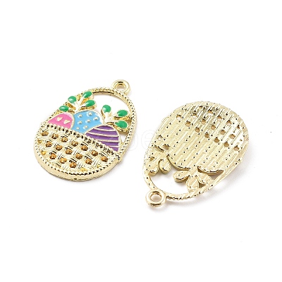 Easter Alloy Enamel Pendants ENAM-E360-01G-02-1