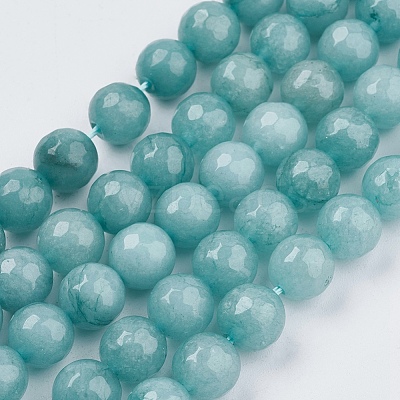 Natural White Jade Bead Strands X-G-R166-8mm-20-1