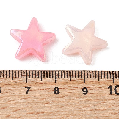 UV Plating Opaque Acrylic Beads OACR-G058-18A-1