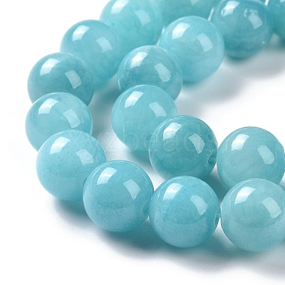 Natural Mashan Jade Round Beads Strands G-D263-8mm-XS28-1