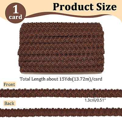 15 Yards Imitation Leather Braided Lace Ribbon WL-WH0003-02D-1