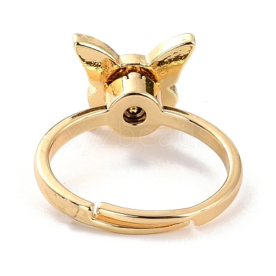 Butterfly Fidget Ring for Anxiety Stress Relief RJEW-P024-01B-1