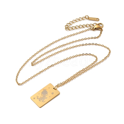 Golden 202 Stainless Steel Constellation Pendants Necklaces NJEW-K380-02G-08-1