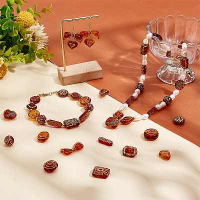 96PCS 12Style Transparent Acrylic Beads MACR-PH0001-66-1