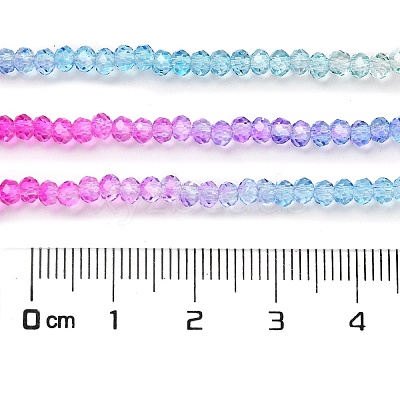 Transparent Painted Glass Beads Strands X1-DGLA-A034-T2mm-A14-1