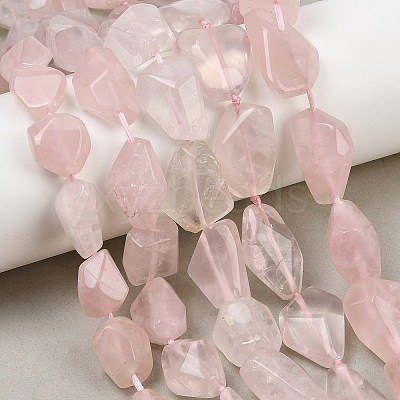 Natural Rose Quartz Beads Strands GG-CBA3D9B-11-1