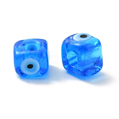 Handmade Evil Eye Lampwork European Beads LAMP-G143-06A-1