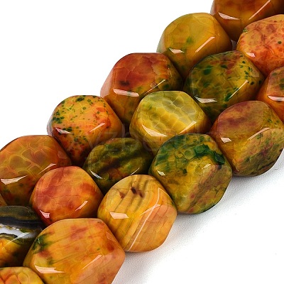 Natural Multi-Color Agate Beads Strands G-Q606-75-1