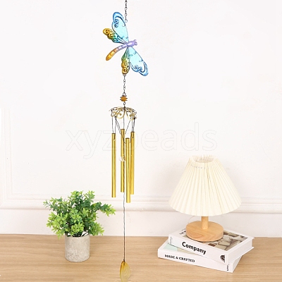 Iron Dragonfly Wind Chime Kit HJEW-TAC0008-02-1