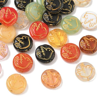 Baking Paint Mixed Styles Glass Beads GL-CBA8D6A-03-1