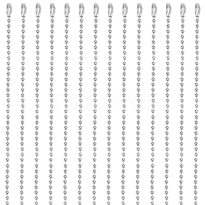30Pcs Iron Ball Chain Necklace Making MAK-SP0001-08P-1