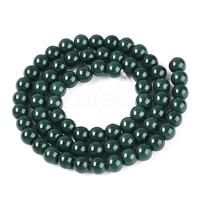 Opaque Solid Color Glass Beads Strands X-GLAA-T032-P6mm-24-1