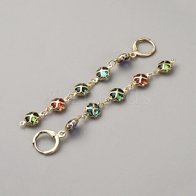 Brass Leverback Earrings EJEW-WH0004-209G-1