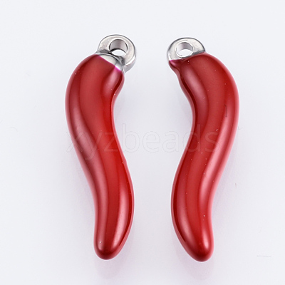 201 Stainless Steel Enamel Pendants STAS-Q231-01-1