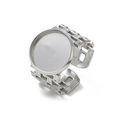 304 Stainless Steel Cuff Ring Components SA-CBA37BC-17D-P-1