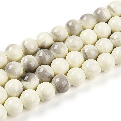 Baking Paint Glass Beads Strands DGLA-N013-10mm-02-1