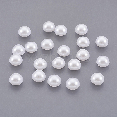 ABS Plastic Imitation Pearl Cabochons SACR-S738-7mm-Z9-1