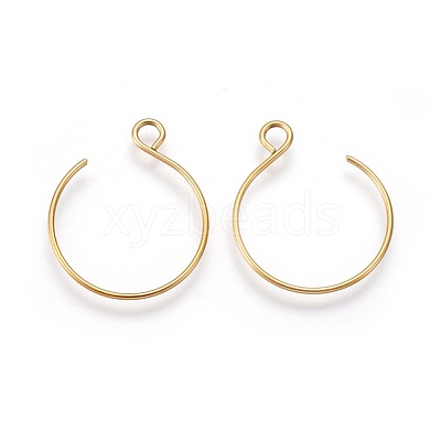 Ion Plating(IP) 304 Stainless Steel Earring Hooks STAS-O119-10G-A-1