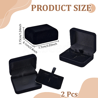 Portable Travel Velvet Jewelry Organizer Cases for Tie Clips CON-WH0089-248-1