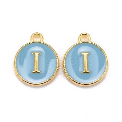 Golden Plated Alloy Enamel Charms ENAM-S118-04I-1