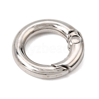 Alloy Spring Ring Clasps AL-CBAAE66-01P-1