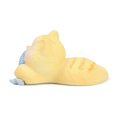 Resin Cat Shape Display Decoration DJEW-F027-02-1