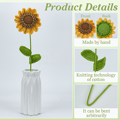 Woolen Yarn Artificial Flower AJEW-WH0314-592-1