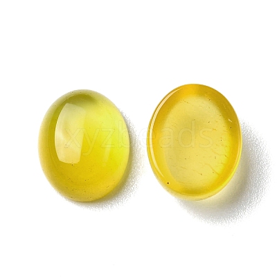 Natural Yellow Agate Cabochons G-A029-01-01-1