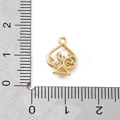 Brass Micro Pave Cubic Zirconia Pendants KK-H511-01G-01-1