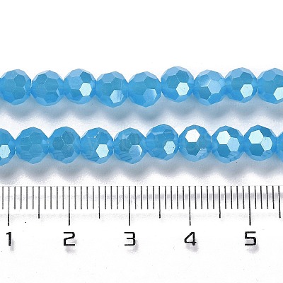 Electroplate Glass Beads Strands EGLA-A035-J6mm-A07-1