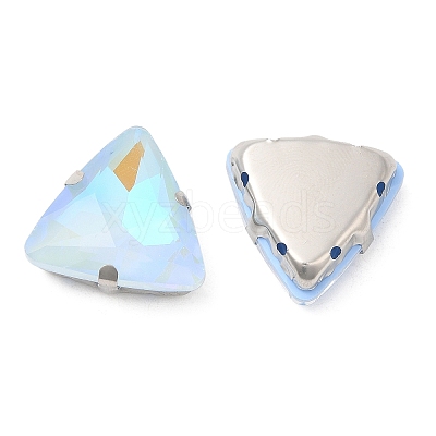 Mocha Fluorescent(MI) Triangle Sew on Rhinestone GGLA-Q086-01A-P02-1