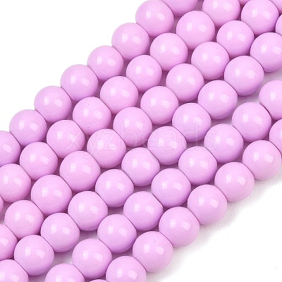 Painted Glass Bead Strands LS-DGLA-S071-8mm-B38-1-1