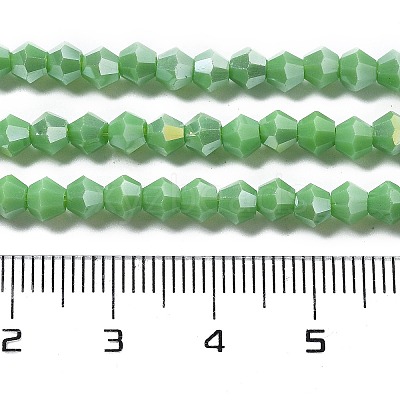 Opaque Solid Color Electroplate Glass Beads Strands EGLA-XCP0001-12B-1