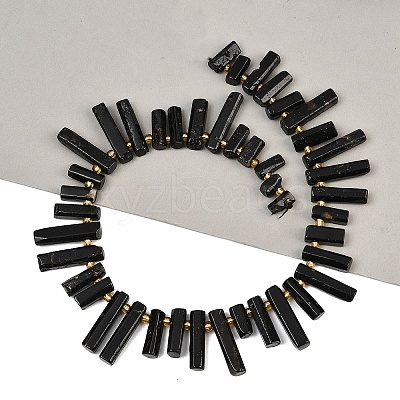 Natural Black Tourmaline Beads Strands G-F829-A03-01-1