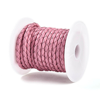 Braided Cowhide Leather Cord NWIR-N005-01D-3mm-1