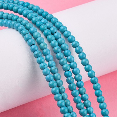 Synthetic Turquoise Beads Strands X-TURQ-G106-4mm-02F-1