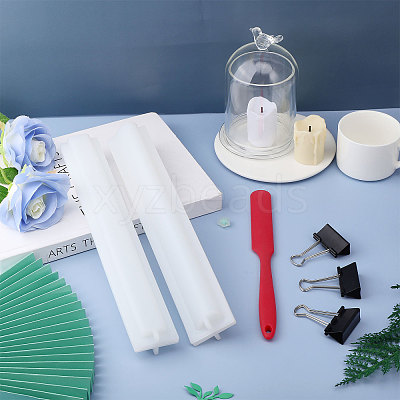 2 Sets 2 Style Silicone Pillar Soap Molds DIY-GL0004-23-1