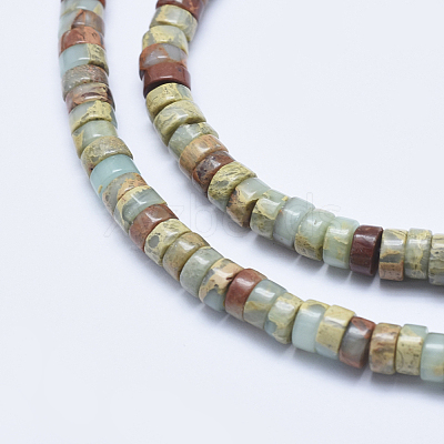 Natural Aqua Terra Jasper Beads Strands G-E444-17-6mm-1