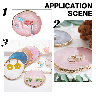 4Pcs 4 Style Resin Imitation Agate Color Palette MRMJ-NB0001-19-1